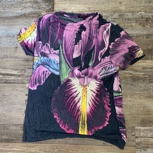 Christopher Kane Floral Burnout Tee knit crew